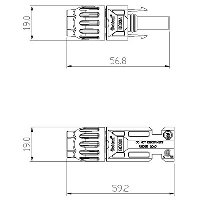 Conector MC4 BC03A (par hembra-macho)